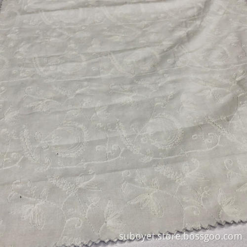 White Embroidery Fabric